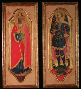 Mikuláš z Bari a sv. Michal, kolem 1423 (tempera na dřevě)